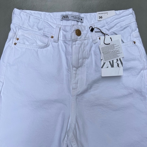 Zara Straight Leg White Denim - Picture 8 of 8